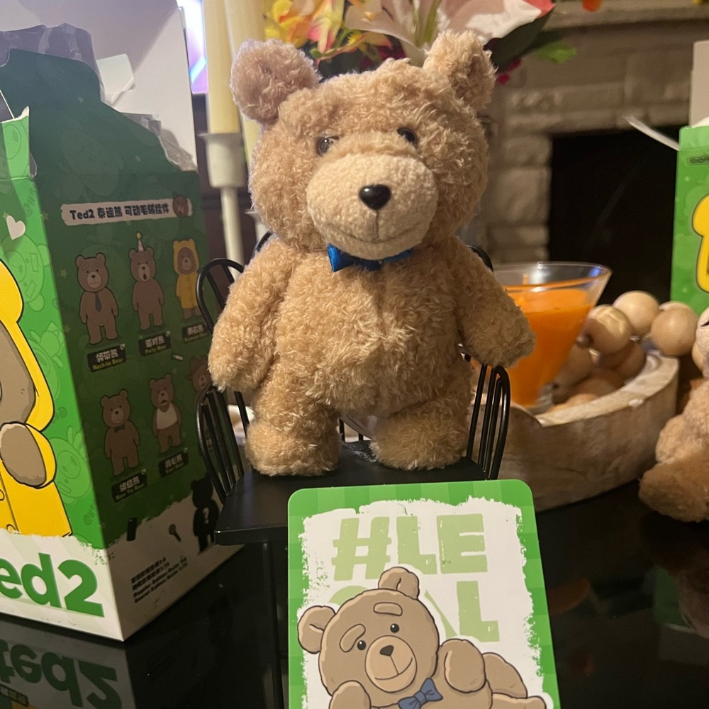 Ted2 Teddy Bear Action Plush Pendant Bowtiebear